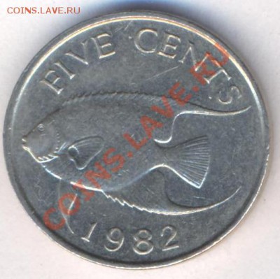 Бермудские о-ва 5 центов 1982 г.До 21.02..12 г. 21-00 МСК. - Бермуды.1