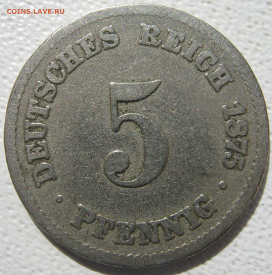  Империя 5 пфеннигов 1875 C до 10.10. - IMG_4107.JPG