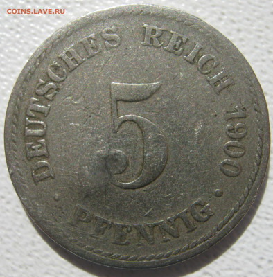  Империя 5 пфеннигов 1900 A до 03.10. - IMG_4148.JPG