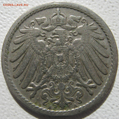  Империя 5 пфеннигов 1908 A до 03.10. - IMG_4175.JPG