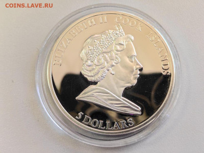 5дол 2010 О-ва Кука, Легенды Голливуда Д.Уэйн, Ag925, до 12 - Ю Голливуд Уэйн-2