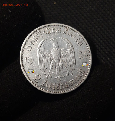 Германия 2 рейхсмарки 1934 года Кирха с датой J До 12.10 - 20250923_213804
