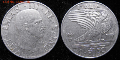 Италия 50 чентезимо 1941 до 12-10-25 в 22:00 - 12.42. Италия 50 чентезимо 1941     2111