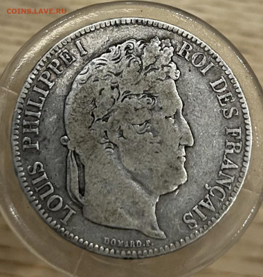 Франция 5 Франков 1842 B, ЛУИ ФИЛИПП (серебро) до 10.10.25 - IMG_4749