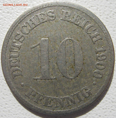  Империя 10 пфеннигов 1900 D до 10.10. - IMG_4408.JPG