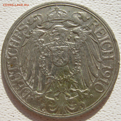  Империя	25 пфеннигов 1910 A до 10.10. - IMG_3375.JPG