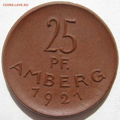 Германия Амберг нотгельд 25 пфеннигов 1921 фарфор до 11.10. - IMG_3292.JPG