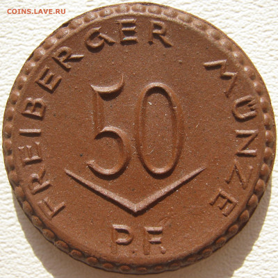 Германия Фрайберг Саксония нотгельд 50 пфеннигов 1921 фарфор - IMG_3329.JPG