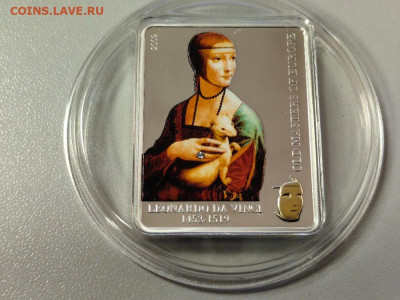 5долларов 2009 О-ва Кука, Леонардо да Винчи, Ag925, до 14.10 - Ю Золотая маска-1