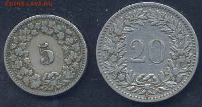Швейцария 20 раппен 1900 г.10.10.2025 г. 22 -00 МСК. - Швейцария1