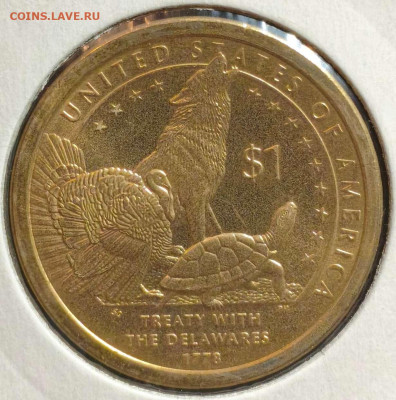 1 доллар США,Делаверы,UNC, до 11.10.25г. 22:00мск - 1000005702_11zon