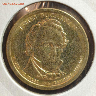 1 доллар США,Дж.Бьюкенен,UNC, до 11.10.25г. 22:00мск - 1000005696_11zon
