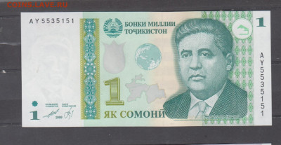 Таджикистан 1999 1 сомони пресс до 13 10 - 124