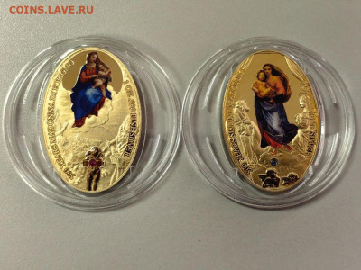 10дол 2012 Фиджи, Рафаэль. Мадонны, (2шт) Ag999, до 15.10 - ЯЯ Рафаэль Мадонны - 2