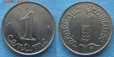 Франция 1 сантим 1969 до 16-10-25 в 22:00 - Франция 1 сантим 1969    197-ас79-7503