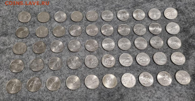 США 25 центов Полный Набор Штаты США до 15.10.2025 22.00 - Штаты (12)