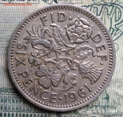 Великобритания 6 пенсов 1961 года до 13.10.2025 - IMG_20251008_185836