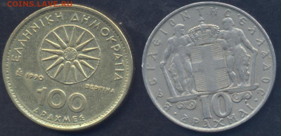 Греция 100 драхм  1990 г.13.10.2025 г. 22 -00 МСК. - Греция2