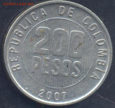 Колумбия 200 песо 2007 г.13.10.2025 г. 22 -00 МСК. - Колумбия1