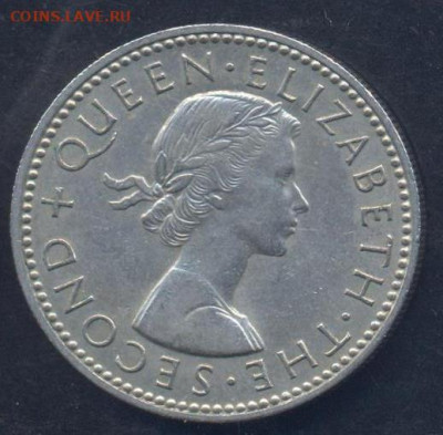 Новая Зеландия 1 шиллинг 1962 г.13.10.2025 г. 22 -00 МСК. - Н.З. шиллинг1