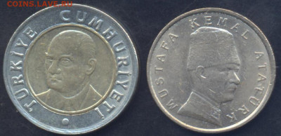 Турция 1 лира 2005 г. 13.10.2025 г. 22 -00 МСК. - Турция1