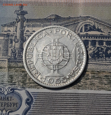 АНГОЛА Португальская Ангола 10 Эскудо 1955 года До 18.10 - 20250924_211509