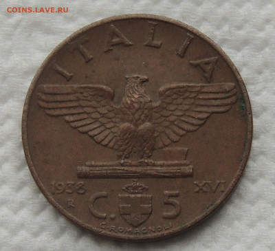 Италия 5 чентезимо 1938 №2 до 19.10.2025 - Италия 5 чентезимо 38.2.JPG