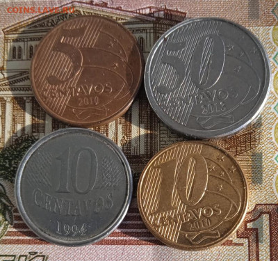 Бразилия 5 ,10, 10, 50 сентаво до 20.10.25 - IMG_20250929_162043_1