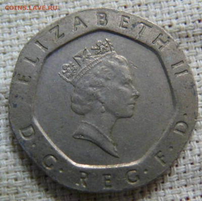 Великобритания 20 пенсов 1990 - Великобритания 20 пенсов 1990 Б.JPG