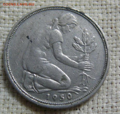 Германия (ФРГ) 50 пфеннигов 1950 - J - P1420483.JPG
