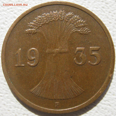 Германия 3 рейх 1 рейхспфенниг 1935 F (веймарский тип) 17.10 - IMG_4813.JPG