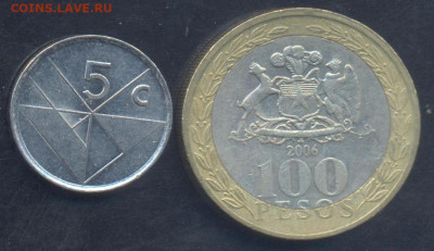 Чили 100 песо 2006 г. 17.10.2025 г. 22 -00 МСК. - Аруба