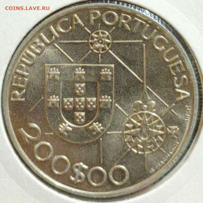 200 э. Португалия 1992,Новый свет,UNC,до 18.10.25, 22:00мск - 1000006299_11zon