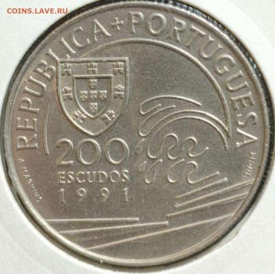200 э. Португалия 1991,Колумб,UNC,до 18.10.25, 22:00мск - 1000006295_11zon