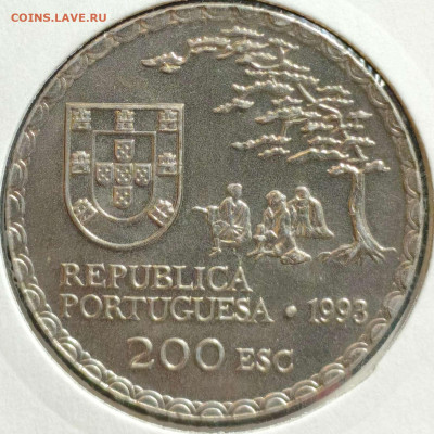 200 э. Португалия 1993,живопись,UNC,до 18.10.25, 22:00мск - 1000006287_11zon