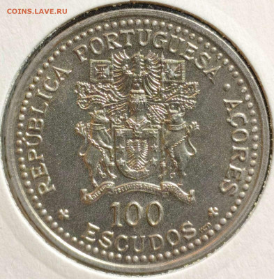 100 э. Азорские о-ва 1986 г.,UNC,до 18.10.25, 22:00мск - 1000006282_11zon