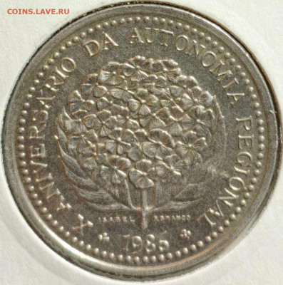 100 э. Азорские о-ва 1986 г.,UNC,до 18.10.25, 22:00мск - 1000006281_11zon