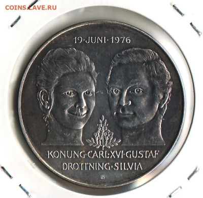 Швеция 50 крон, 1976. Свадьба   Карла и  Сильвии	, до 22.10 - 2025.3.3-1
