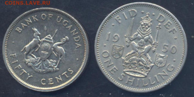 Британия 1 шиллинг 1950 г. 20.10.2025 г. 22 -00 МСК. - Британия