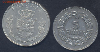 Франция 5 франков 1933 г.20.10.2025 г. 22 -00 МСК. - Дания