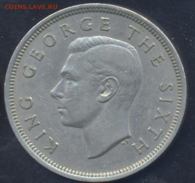 2 кроны 1951 г.20.10.2025 г. 22 -00 МСК. - Зеландия полкроны1