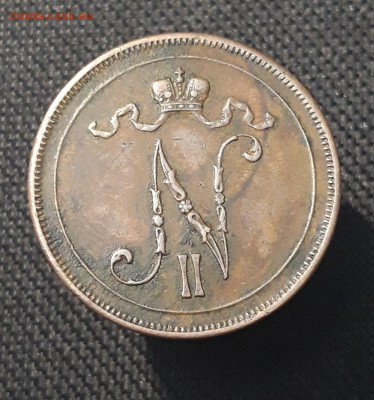 Николай II РУССКАЯ ФИНЛЯНДИЯ 10 ПЕННИ 1915 года До 25.10 - 20250713_214732