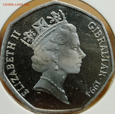 Гибралтар 50 пенсов 1994 Рождество до 19,10 - IMG_20251019_173405_709