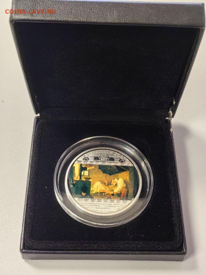 20дол 2009 О-ва Кука Бедный поэт Карл Шпицвег, Ag999, до 26 - 2009 Бедный поэт-2