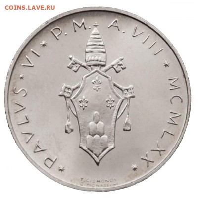 ЗАНИМАТЕЛЬНАЯ НУМИЗМАТИКА - vatican_city-500-lire-1970