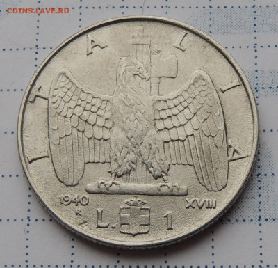 Италия 1 лира 1940 не магн. до 26.10.2025 - Италия 1 лира 40 нм.JPG