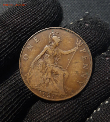 ВЕЛИКОБРИТАНИЯ 1 пенни 1921 года ГЕОРГ До 27.10 - 20241220_223838