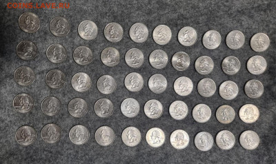 США 25 центов Полный Набор Штаты США до 26.10.2025 22.00 - Штаты (11)