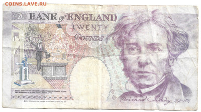 Англия 20 фунтов 1991 Великобритания до 26.10.2025 в 22:00 - Англия 20 фунтов 1991 3