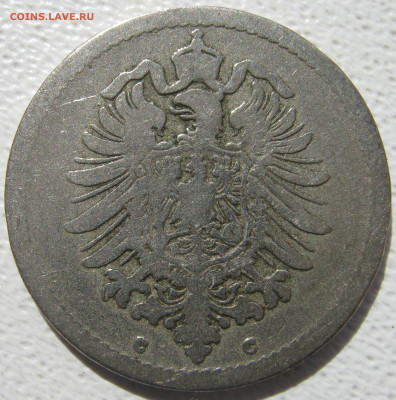  Империя	5 пфеннигов 1875 C до 24.10. - IMG_4108.JPG